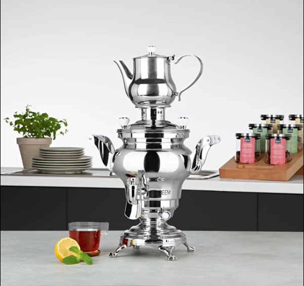 Elektrischer Teesamowar aus Edelstahl für Gastronomie
