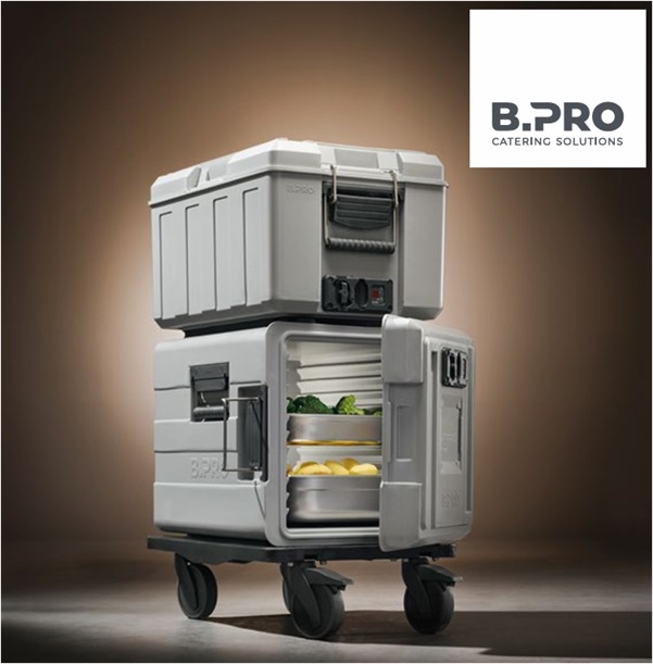 Hygienische stapelbare Thermobox aus Kunststoff